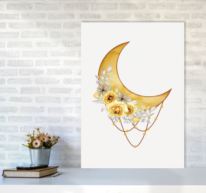 Watercolor Moon Art Print by Jason Stanley A1 Black Frame