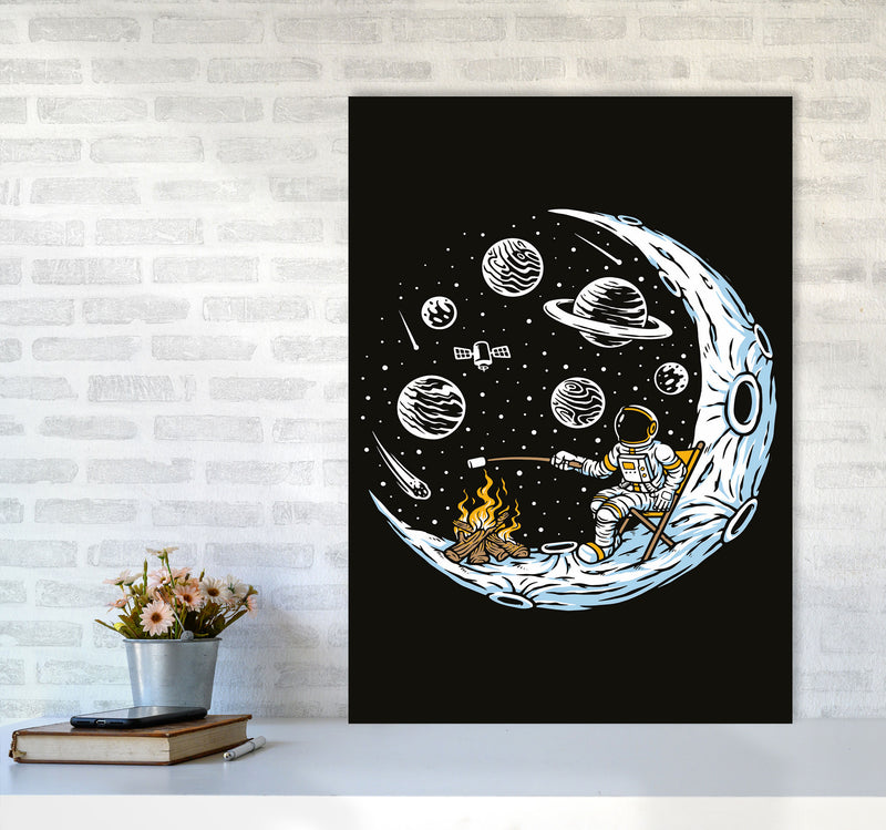 Moon Camp Vibes Art Print by Jason Stanley A1 Black Frame