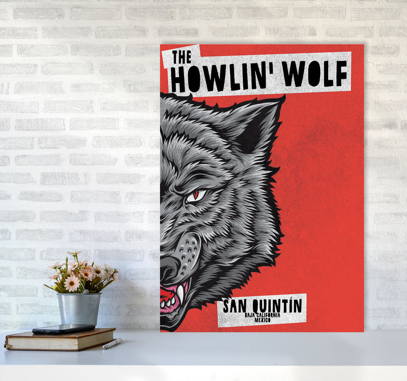 The Howlin Wolf Art Print by Jason Stanley A1 Black Frame