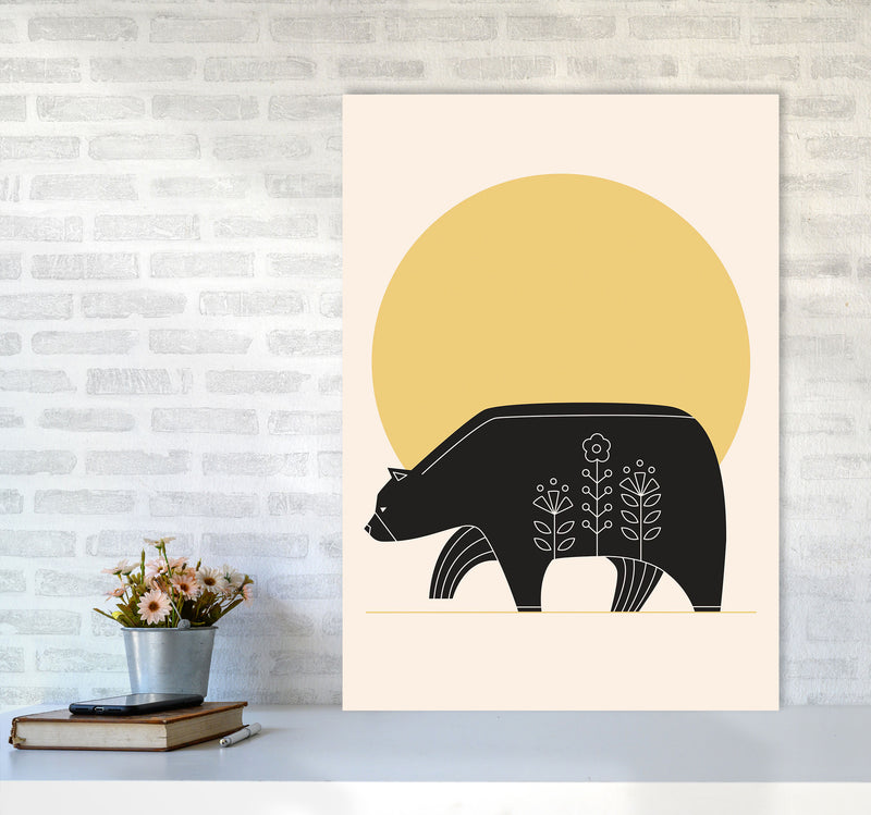 Sunny Day Bear Art Print by Jason Stanley A1 Black Frame