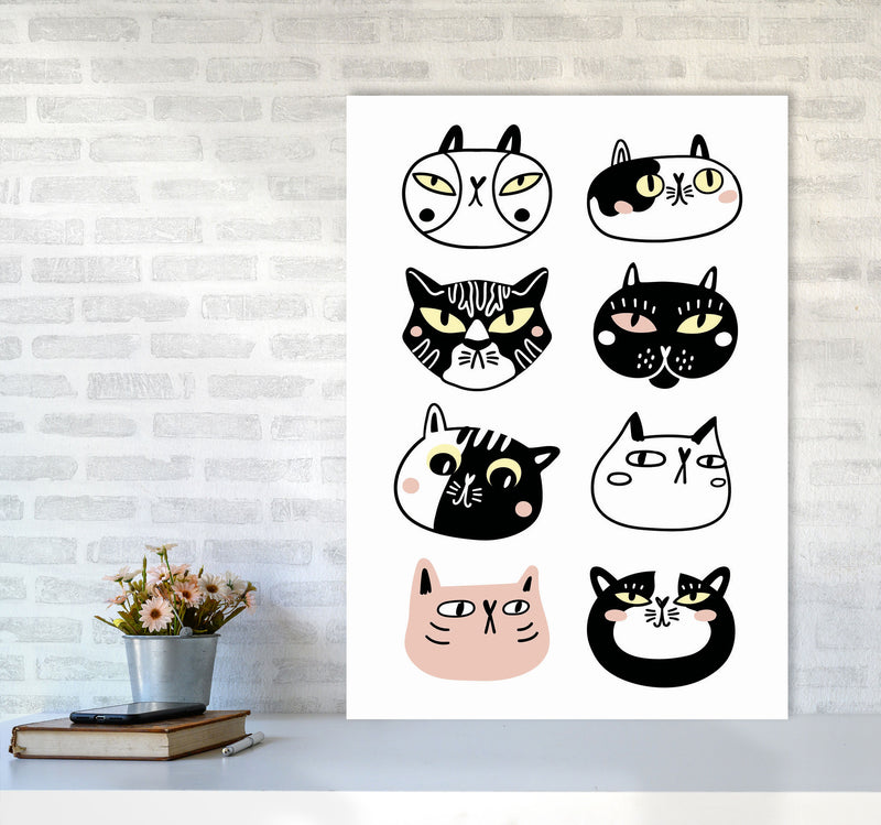 Crazy Cat Lady Art Print by Jason Stanley A1 Black Frame