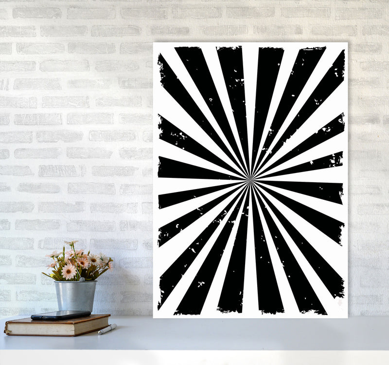 Black Sun Rays Art Print by Jason Stanley A1 Black Frame