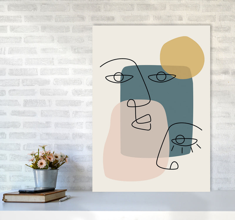 Abstract Faces Art Print by Jason Stanley A1 Black Frame