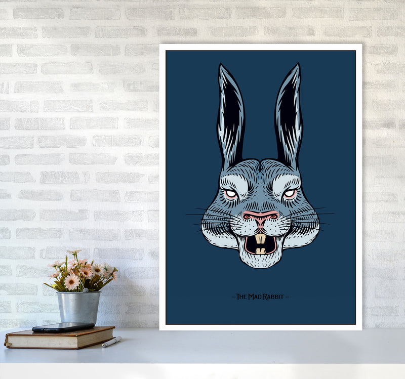 The Mad Rabbit Art Print by Jason Stanley A1 Black Frame