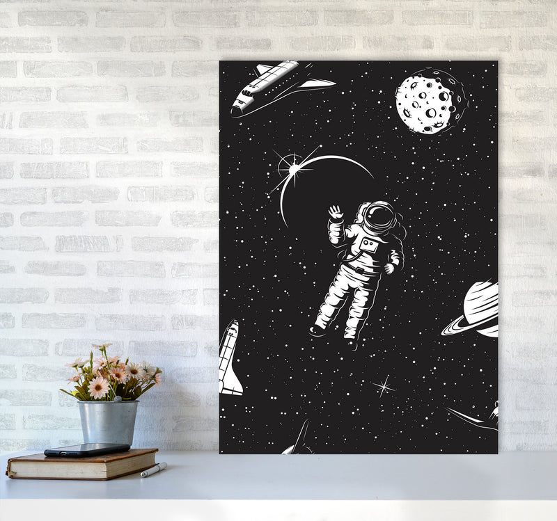 Hello Spaceman Art Print by Jason Stanley A1 Black Frame