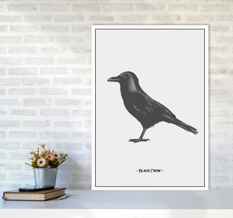 The Black Crow Art Print by Jason Stanley A1 Black Frame