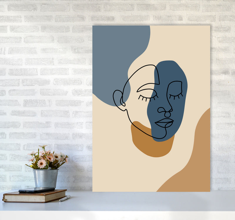 Abstract Face Art Print by Jason Stanley A1 Black Frame