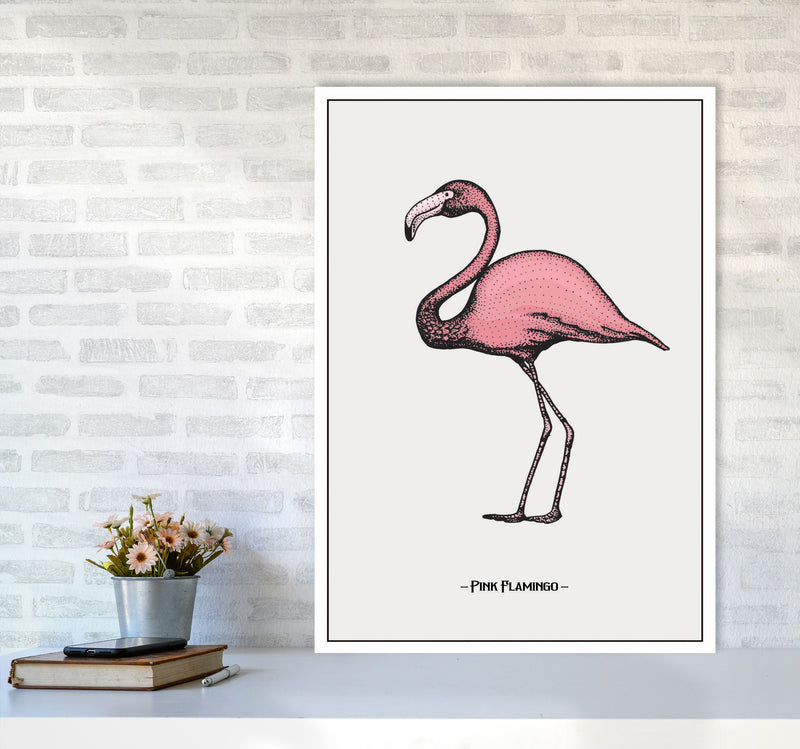 Pink Flamingo Art Print by Jason Stanley A1 Black Frame
