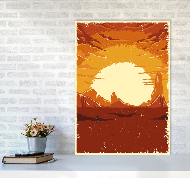 Desert Sunset Art Print by Jason Stanley A1 Black Frame