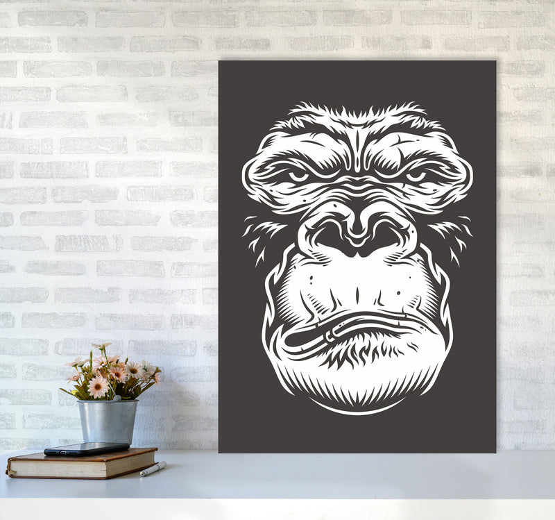 Close Up Ape Art Print by Jason Stanley A1 Black Frame