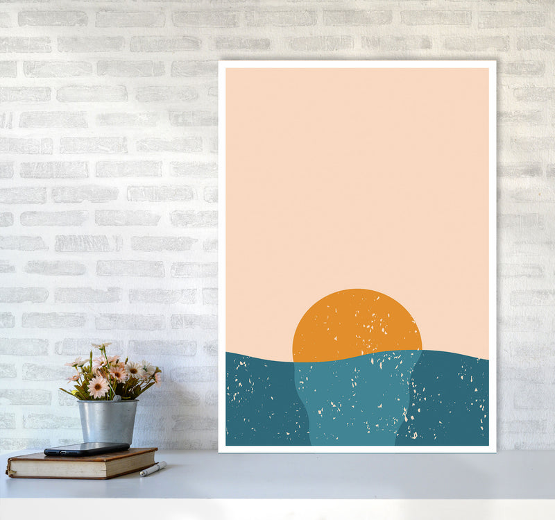 Melty Sunset Art Print by Jason Stanley A1 Black Frame