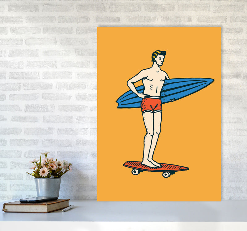 Gone Surfin' Art Print by Jason Stanley A1 Black Frame