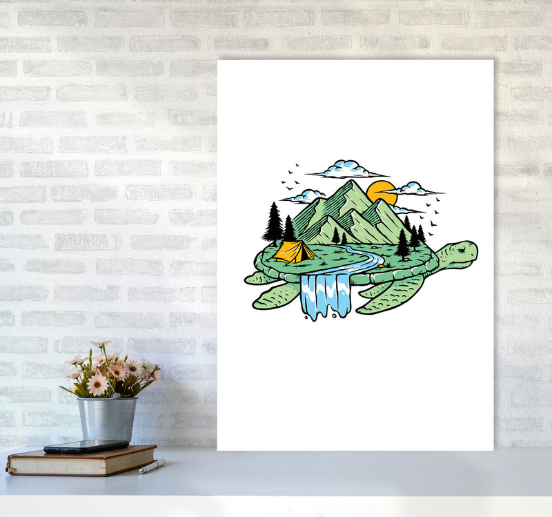 Turtle Power Art Print by Jason Stanley A1 Black Frame