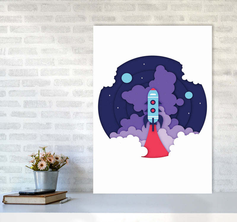 To The Moon Art Print by Jason Stanley A1 Black Frame