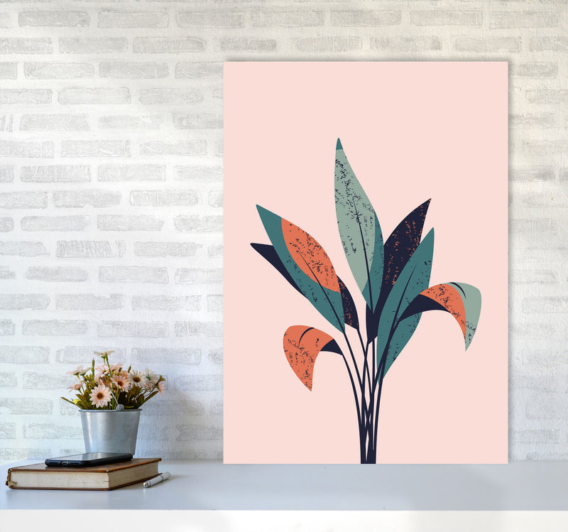 Pink Plant Art Print by Jason Stanley A1 Black Frame