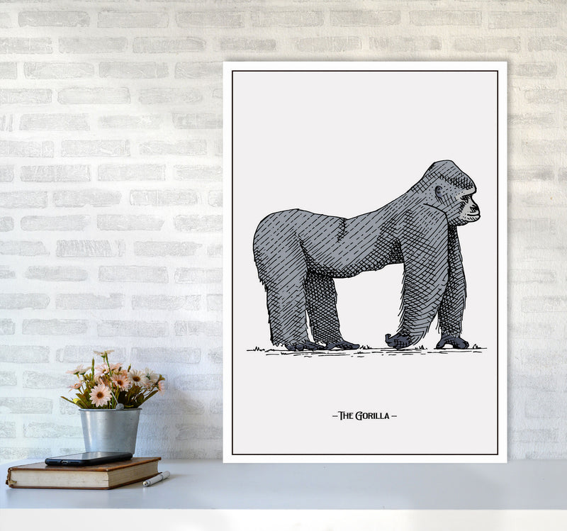The Gorilla Art Print by Jason Stanley A1 Black Frame