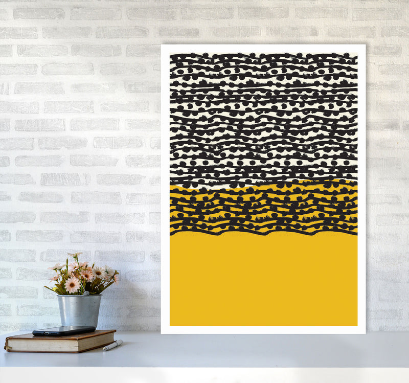 Yellow Vibe Art Print by Jason Stanley A1 Black Frame