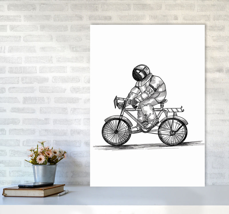 Astrobiker Art Print by Jason Stanley A1 Black Frame
