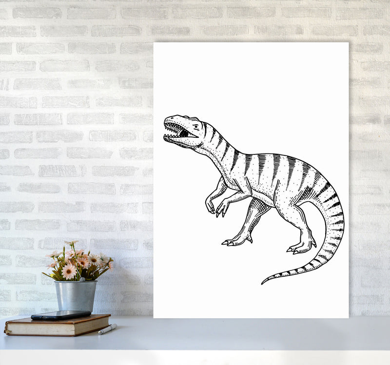 Dinosaur Art Print by Jason Stanley A1 Black Frame
