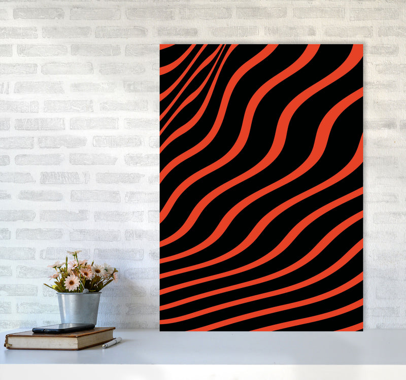 Red Vibes Art Print by Jason Stanley A1 Black Frame