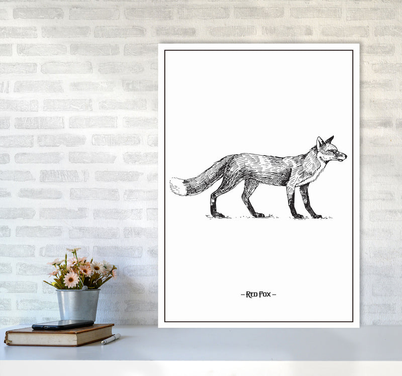 Red Fox Art Print by Jason Stanley A1 Black Frame