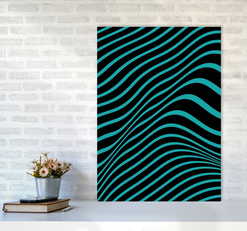 Blue Vibes Art Print by Jason Stanley A1 Black Frame