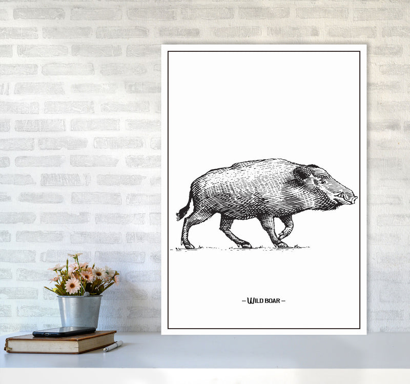 Wild Boar Art Print by Jason Stanley A1 Black Frame