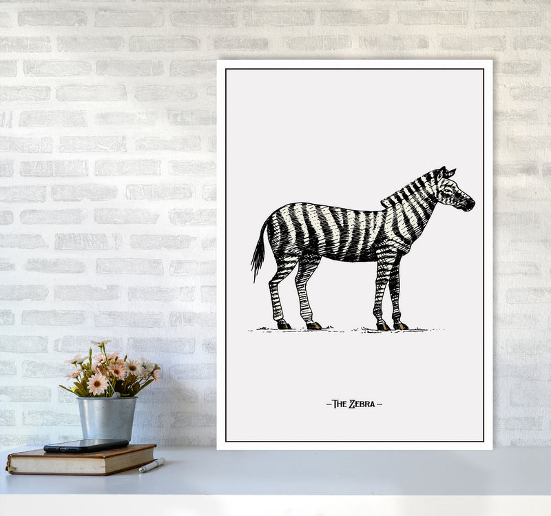 The Zebra Art Print by Jason Stanley A1 Black Frame