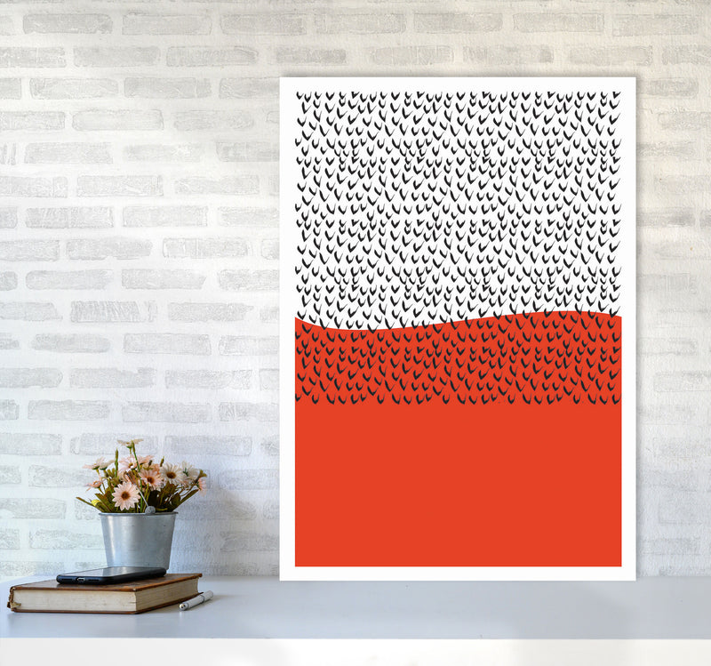 Red Vibe Art Print by Jason Stanley A1 Black Frame