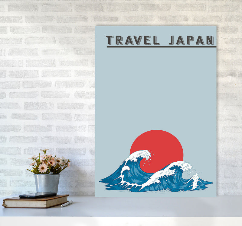 Japanese Waves Art Print by Jason Stanley A1 Black Frame