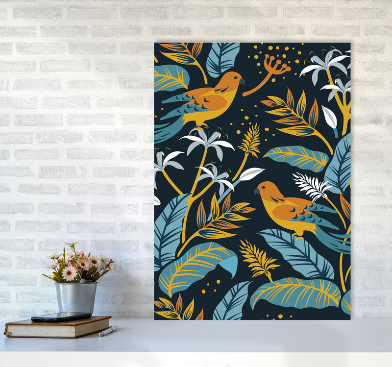 Birds And Plants Art Print by Jason Stanley A1 Black Frame