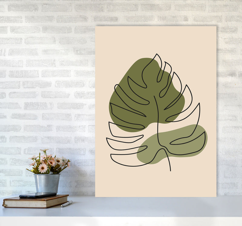 Abstract One Line Leaf Drawing II Art Print by Jason Stanley A1 Black Frame