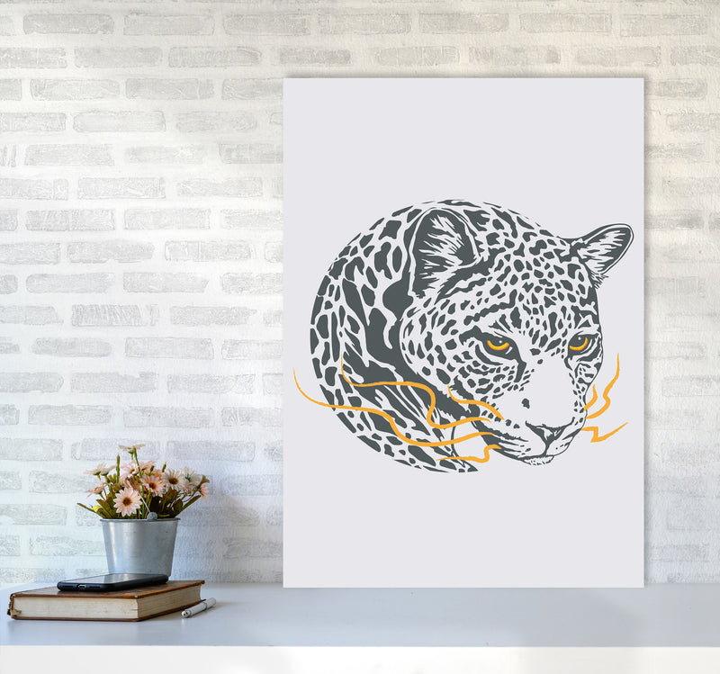 Wise Leopard Art Print by Jason Stanley A1 Black Frame