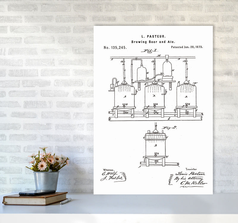 Brewing Beer Apparatus Patent Art Print by Jason Stanley A1 Black Frame