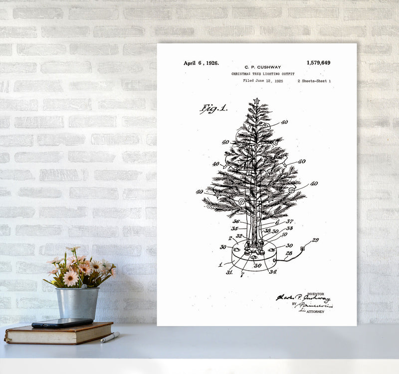 Christmas Tree Patent Art Print by Jason Stanley A1 Black Frame