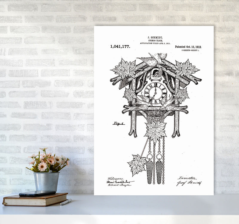 Cuckoo Clock Patent Art Print by Jason Stanley A1 Black Frame