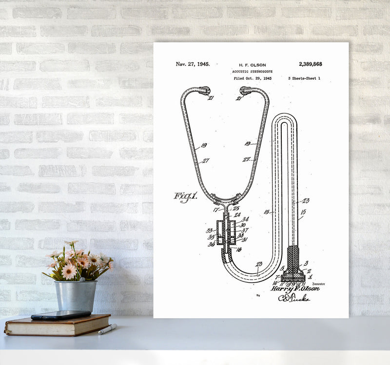 Stethoscope Patent Art Print by Jason Stanley A1 Black Frame