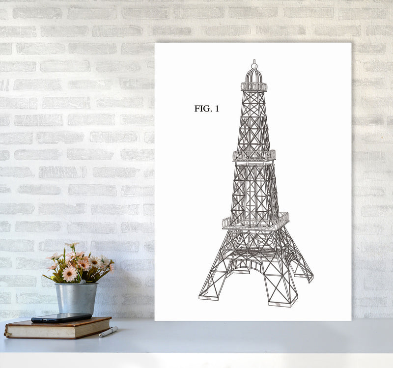 Eiffel Tower Patent Art Print by Jason Stanley A1 Black Frame