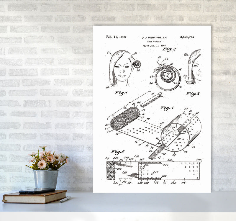 Hair Curler Patent Art Print by Jason Stanley A1 Black Frame