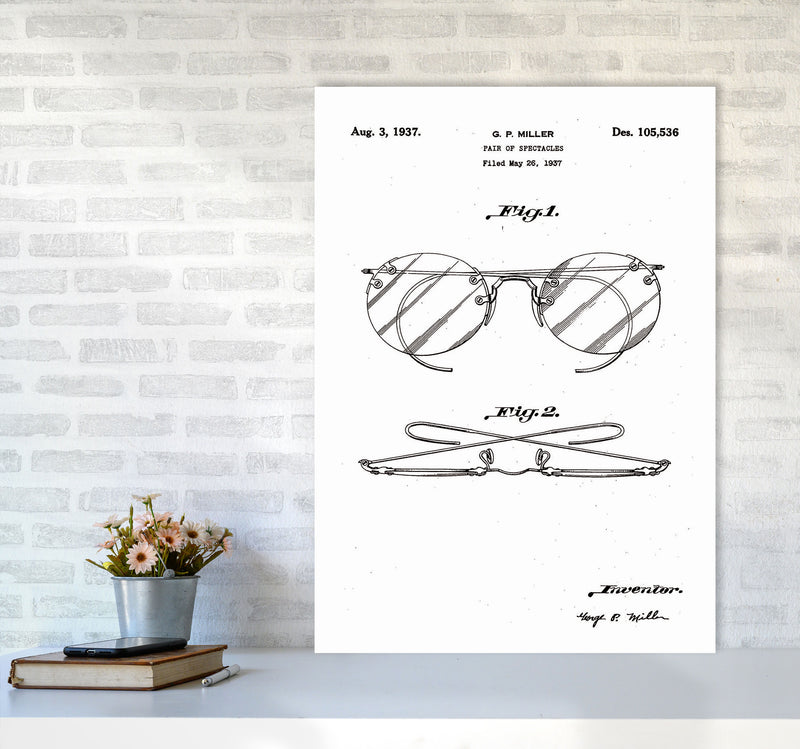 Spectacles Patent Art Print by Jason Stanley A1 Black Frame