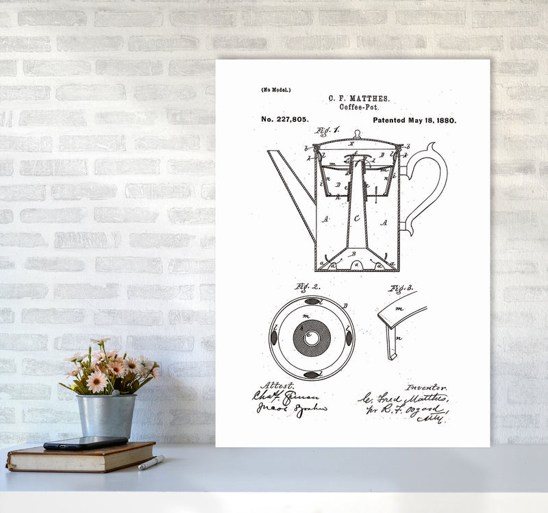 Coffee Pot Patent Art Print by Jason Stanley A1 Black Frame