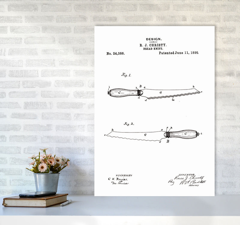 Bread Knife Patent Art Print by Jason Stanley A1 Black Frame