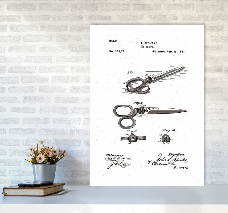 Scissors Patent Art Print by Jason Stanley A1 Black Frame