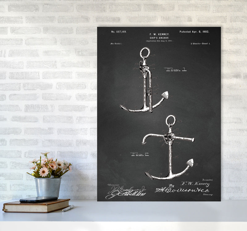 Anchor Patent 1 Art Print by Jason Stanley A1 Black Frame