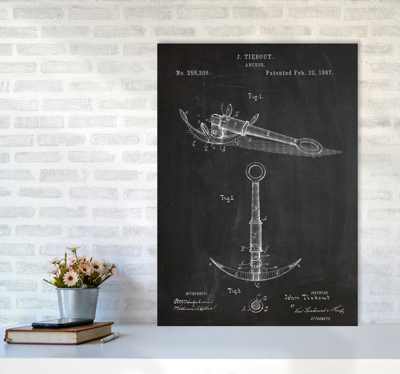 Anchor Patent Art Print by Jason Stanley A1 Black Frame