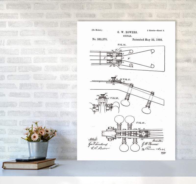 Guitar Patent Art Print by Jason Stanley A1 Black Frame