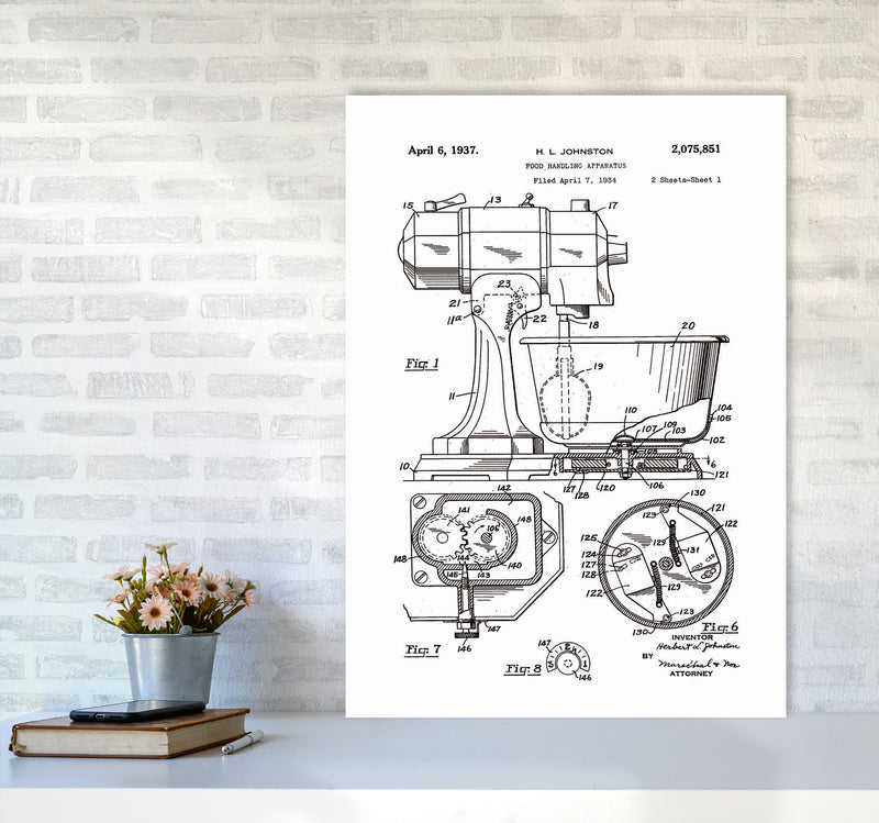 Mixer Patent Art Print by Jason Stanley A1 Black Frame