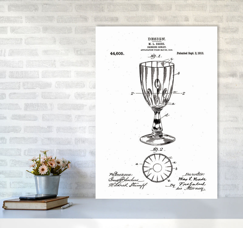 Goblet Patent Art Print by Jason Stanley A1 Black Frame