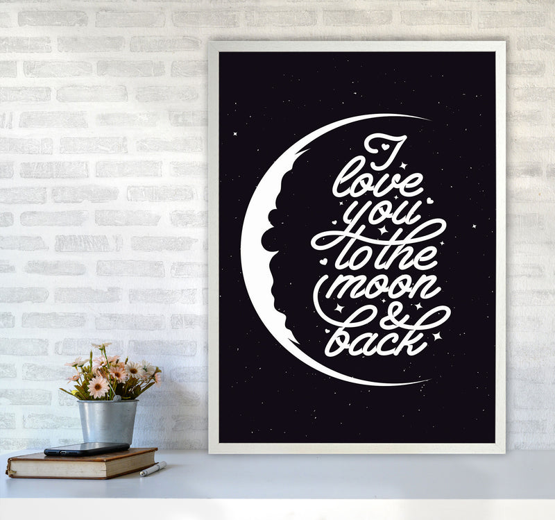 I Love You To The Moon And Back Copy Art Print by Jason Stanley A1 Oak Frame