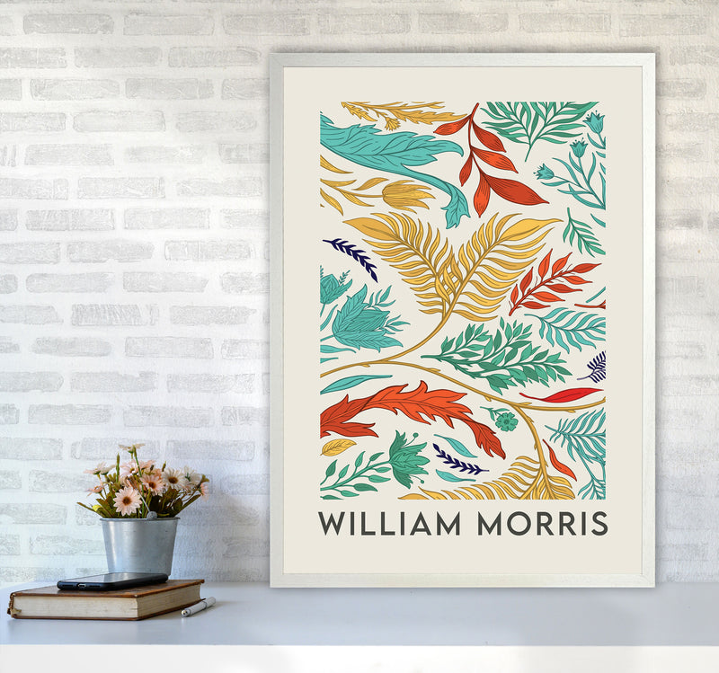William Morris- Vibrant Wild Flowers Art Print by Jason Stanley A1 Oak Frame